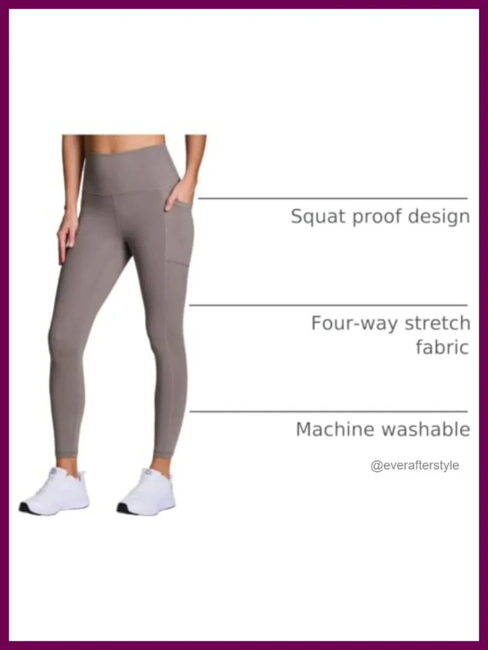 High Waisted Squat Proof Ankle Length Yoga Leggings with Pockets